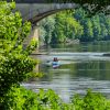 camp on the banks of the river dordogne